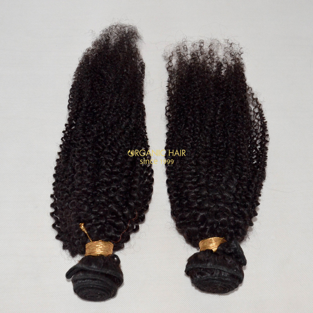 Virgin brazilian curly remy hair extensions